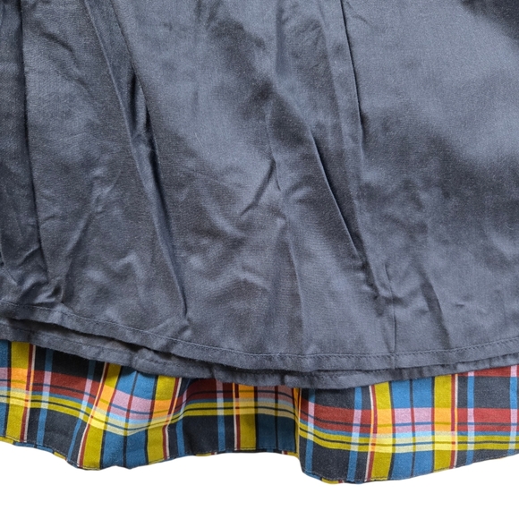 Maeve Anthropologie Jacie Multicolor Plaid Cotton A-Line Midi Skirt Pockets - Picture 9 of 13